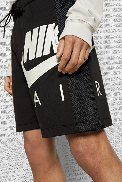 Nike Sportswear Air French Terry Black Short Kalın Pamuklu Siyah Erkek Şort