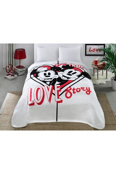 Taç Luxury Blanket Tac 220x240cm, TAC Disney Minnie and Mickey, Lovestory
