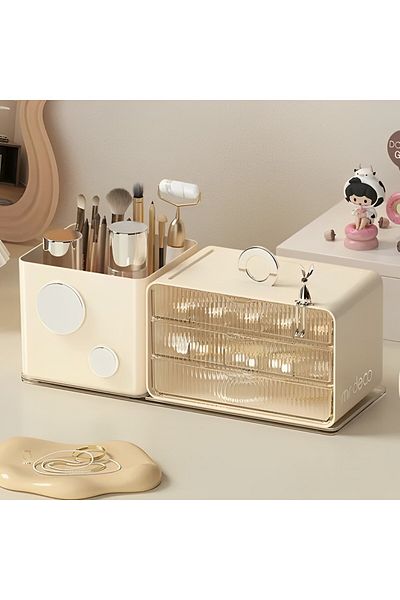 Generic 2 Pcs Set of Jewelery Organizer & Cosmetics Holder