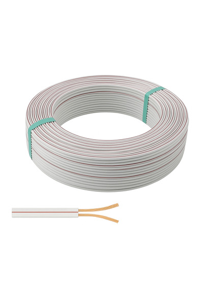 Ledarmy Elektrik Kablosu Ses 0.75 mm İki Damar 1m Bakır Kablo %100 Bakır Daya...