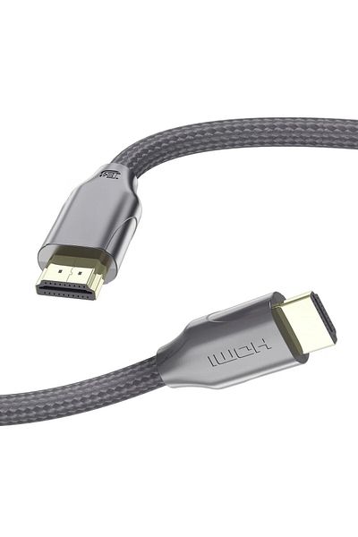 Bomenya Hdmi Cable, 8k, Metal/nylon, Gray, 2.2 M
