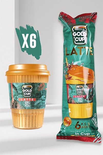 Gold Cup Drink Latte Hazır Kahve 6'lı