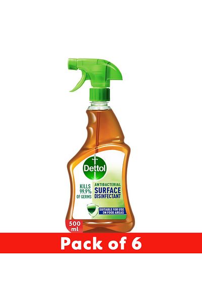 Dettol Surface Disinfectant Spray, 500ml X 6
