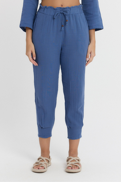 Heaven Ephesus Γυναικείο παντελόνι μουσελίνας με ειδικό πόδι (παντελόνι παράδ...