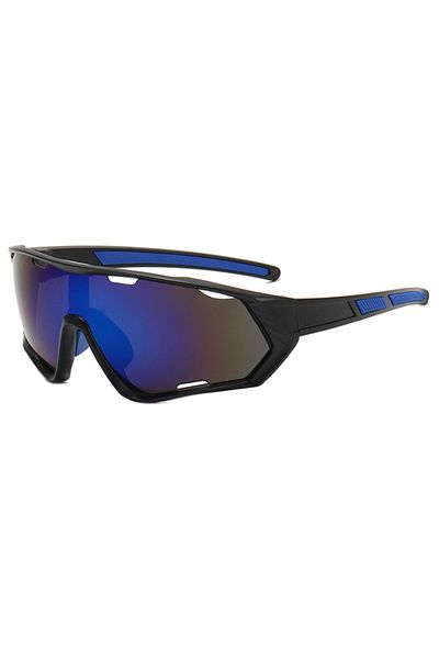 SKYDDAR INNOVATION Cycling and Outdoor Sports Glasses, with PC Frame and Lenses, Unisex 9330 - Black Blue