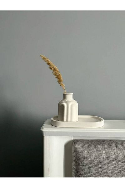 Willuxe Βάζο Ριγέ Διακοσμητικό Βάζο σε στυλ Μποέμ