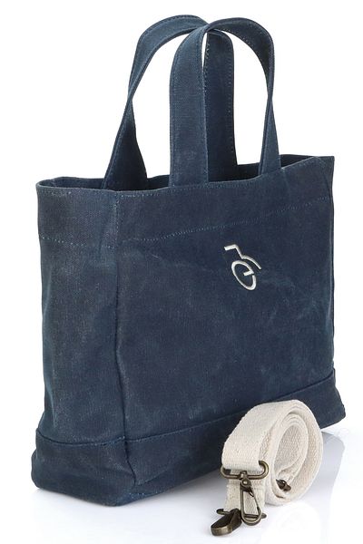 BS COMELY Mumlu Canvas Navy Blue Shoulder Bag