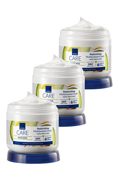 AVON Care Kuru Ciltler İçin Avokado Özlü Çok Amaçlı Krem 400 Ml. Üçlü Set