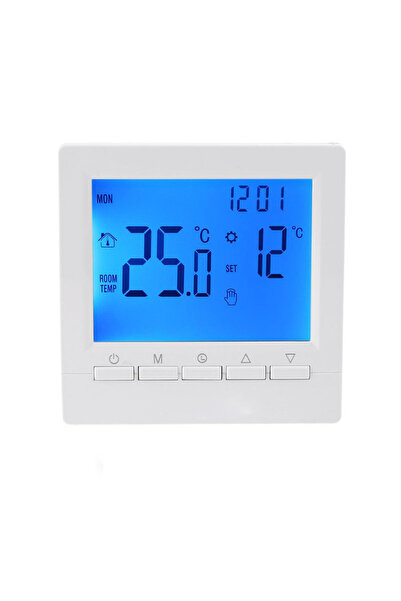 Choice منظم حرارة ذكي رقمي رمادي فاتح قابل للبرمجة لتدفئة غلاية الغاز، يعمل ب...