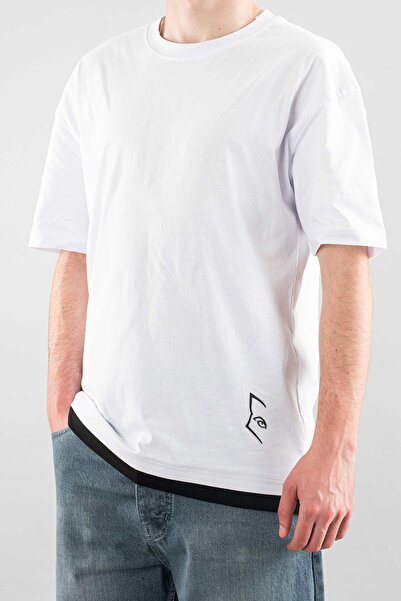 bombe Men's Special Crew Neck T-Shirt Basic Semi-Oversize Plain Printed T-Shi...