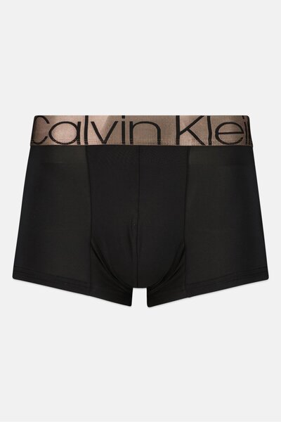Calvin Klein سروال داخلي رجالي منخفض الارتفاع بشعار العلامة التجارية، قطعة واحدة، أسود