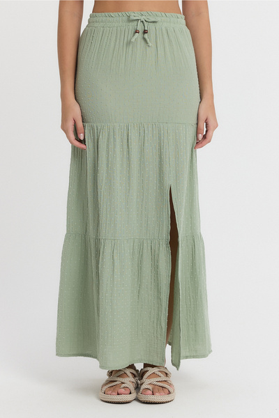 Heaven Ephesus Women's Skirt - Muslin Slit Long Skirt - 2120