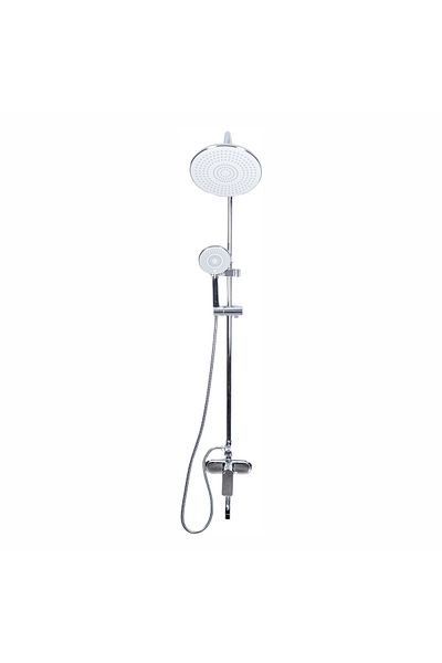 Naimeed Company Coloană de duș, cu pulverizator fix și mobil, Naimeed D6152, 3 funcții, oțel inoxidabil, argintiu