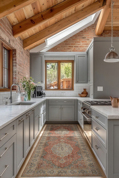 Cool Halı Private Kırmızı Mutfak Halısı Yolluk Leke Tutmaz Tezgah Önü Mutfak ...