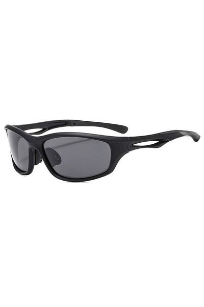 SKYDDAR INNOVATION Cycling and Outdoor Sports Glasses, Polarized, PC Frame, Unisex - Black Grey