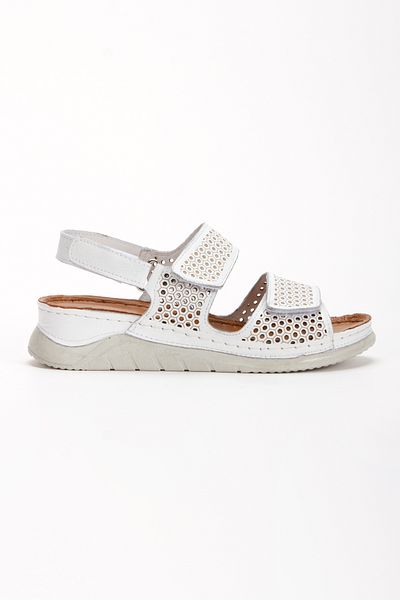Ender Inside Out 100% Leather Velcro Strap Soft Sole Women's Sandals