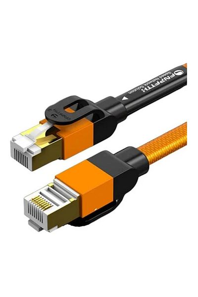 Ofnpftth Cablu de rețea CAT7.1 din nailon 0 Gbps/600 MHz, portocaliu, 5 m