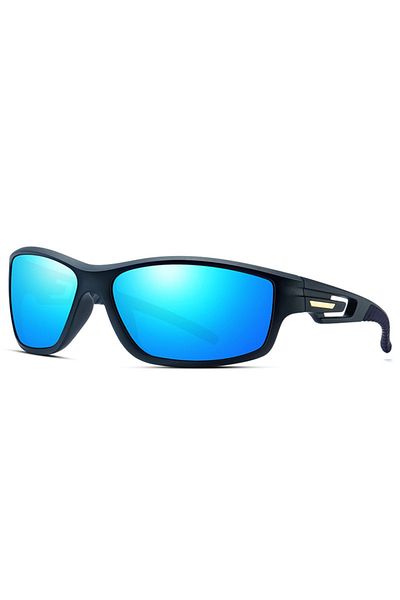 SKYDDAR INNOVATION Cycling and Outdoor Sports Glasses, Polarized, Rectangular, Unisex - Blue