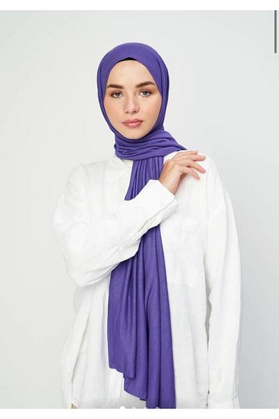 Modakaşmir Purple Color Jersey Shawl