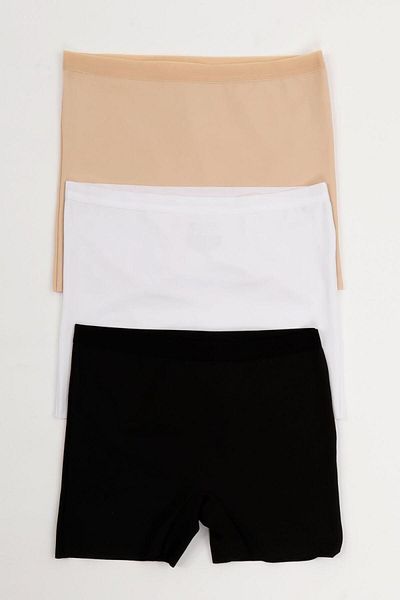 Nicoletta High Waist Laser Cut Seamless Women's Boxer Briefs - Pack of 3 Mixcolor