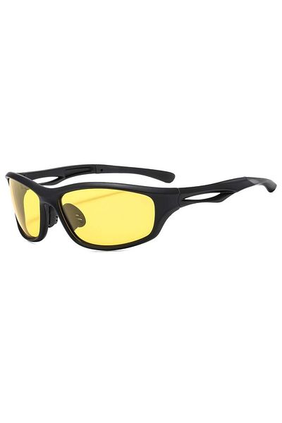 SKYDDAR INNOVATION Cycling and Outdoor Sports Glasses, Polarized, PC Frame, Unisex - Black Yellow