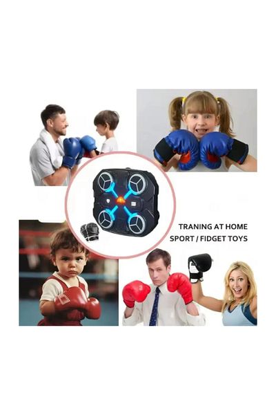 MACON Musical Electronic Boxing Machine with Gloves – Wall Mount Trainer for Home & Gym, Age 3+
