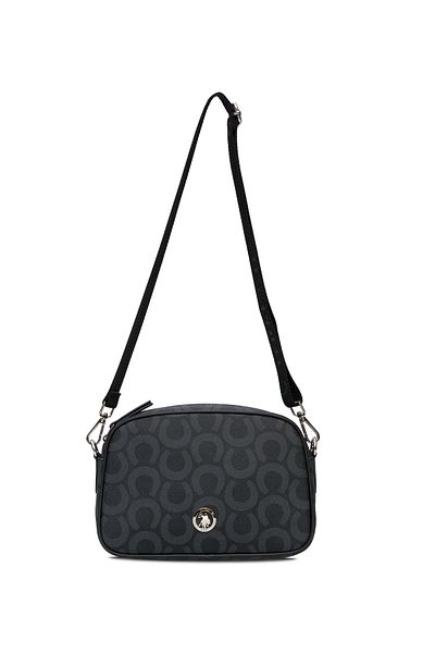 U.S. Polo Assn. Black Pattern Women's Messenger Bag Us8643 Online Exclusive