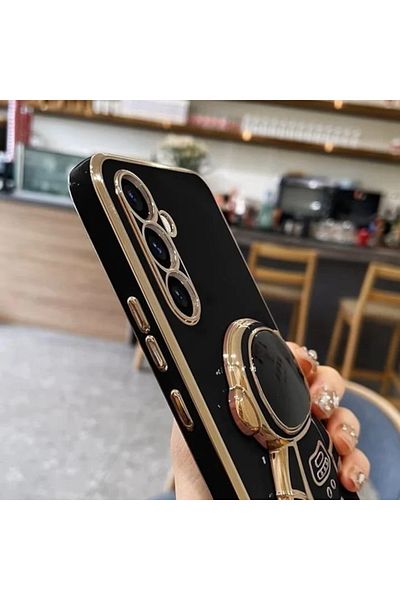 SKYDDAR INNOVATION Case For Oppo Reno12 F, Astronaut Kickstand, Black
