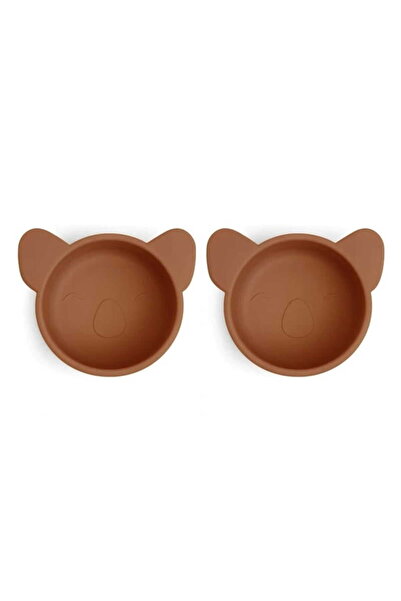Nuuroo Set of 2 bowls for babies, Nuuroo, Koala design, Silicone, 8x8x4.5 cm, Caramel