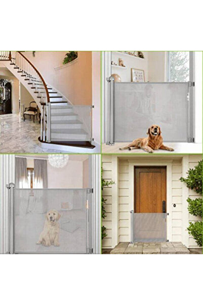 Empria Poarta siguranta caini, pisici, copii, protectie scari si usi, 140 cm, dim ajustabila, Empria, gri
