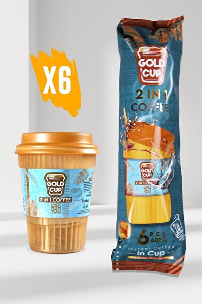 Gold Cup Drink 2'si 1 Arada Hazır Kahve 6'lı