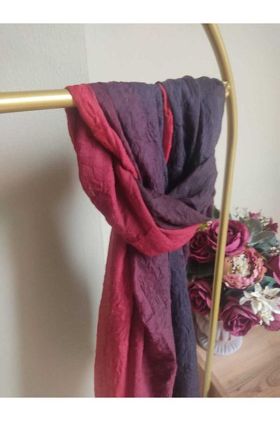 JAWEL ŞAL Jawel Double Color Comfort Shawl Red-Black