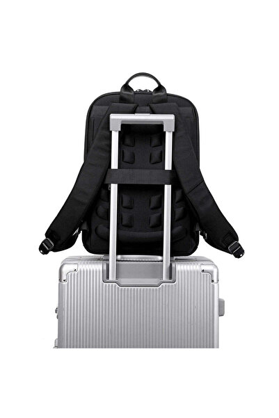 JOLAR. Rucsac super subțire pentru laptop de 15,6", port USB tip C, spate căptușit cu buzunar antifurt ascuns