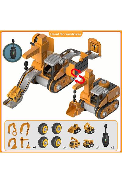 Choice Hand Screwdriver Kids Engineering Vehicle Electric Drill Tool Toys Match Children Educational Assemb