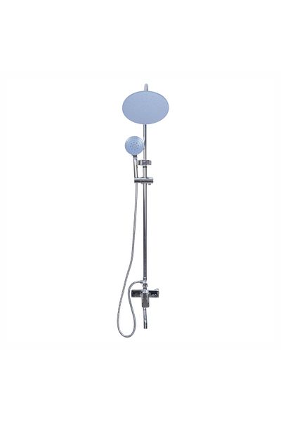 Naimeed Company Coloană de duș, cu duș manual fix și mobil, D6151, 3 funcții, oțel inoxidabil, argintiu