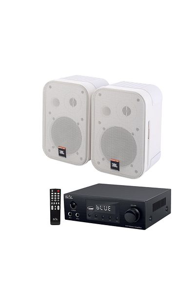 JBL JBL Control 1 Pro white 2-speaker system with Bluetooth, USB, FM amplifier