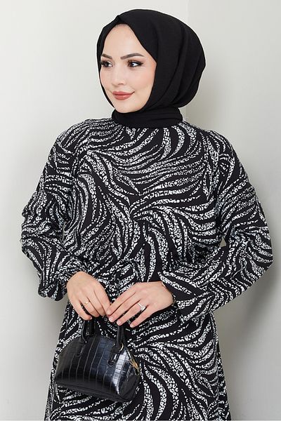 Bestenur Aryes Woven Viscose Dress 1476 - Black