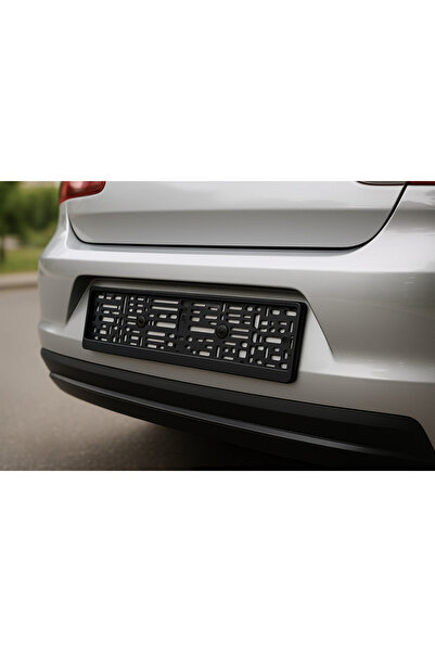 SNSTİCARET Oto Araç Plakalığı Siyah Plakalık Araba Plaka Çerçevesi 2 Adet Siy...