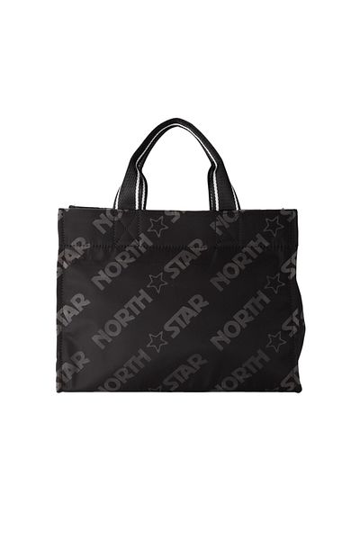 BATA Patterned Top Handle Tote Bag With Strap Black