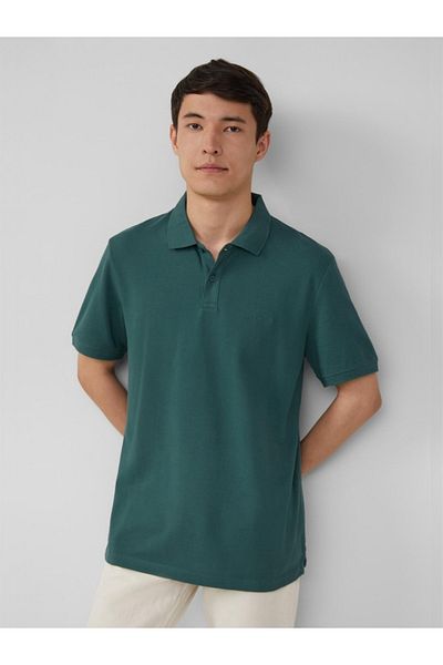 s.Oliver Men's Polo Shirt, Regular Fit Cotton, Dark Green, Xl