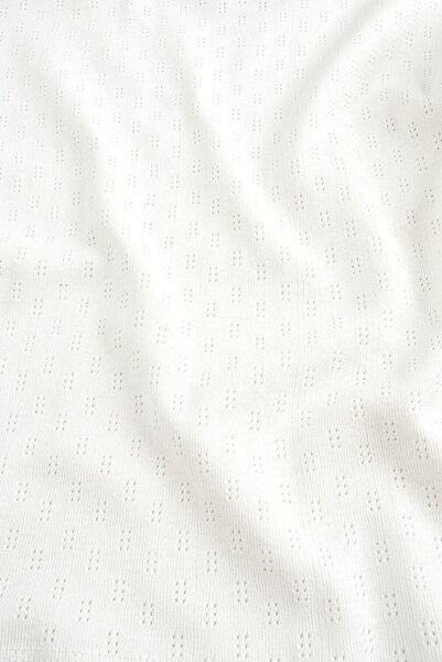 Little Gusto Ecru Double Breasted Bodysuit - Organic Cotton, Long Sleeve Pointel