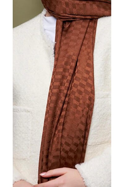 Modakaşmir Jacquard Shawl Brown Color