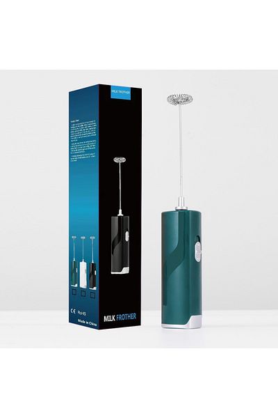 Choice Green Mini Electric Milk Foamer Blender Wireless Coffee Whisk Mixer Beater For Kitchen