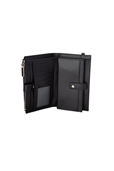 BATA Textured Wallet With Strap Black