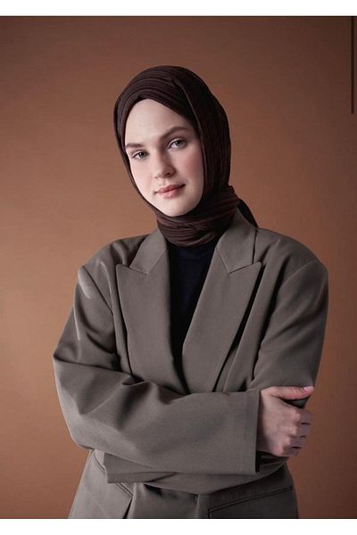Modakaşmir Misto Cotton Light Brown Color Shawl