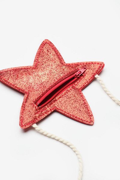 Le Mabelle Red Glitter Girl's Star Bag