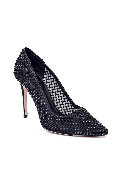 Sofia Baldi Flake Black Textile Women's Stiletto & Evening Dress