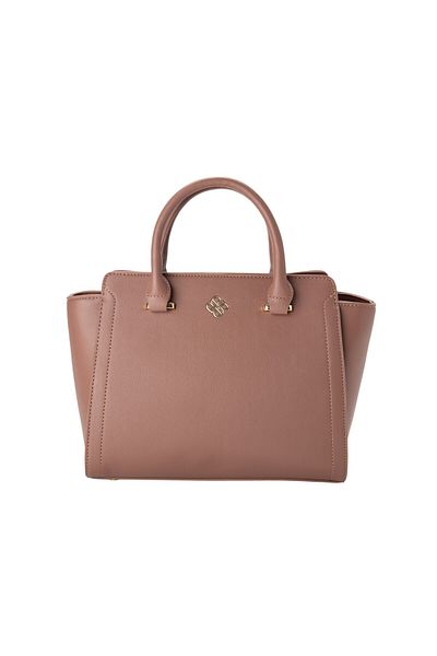 BATA Textured Top Handle Bag Pink