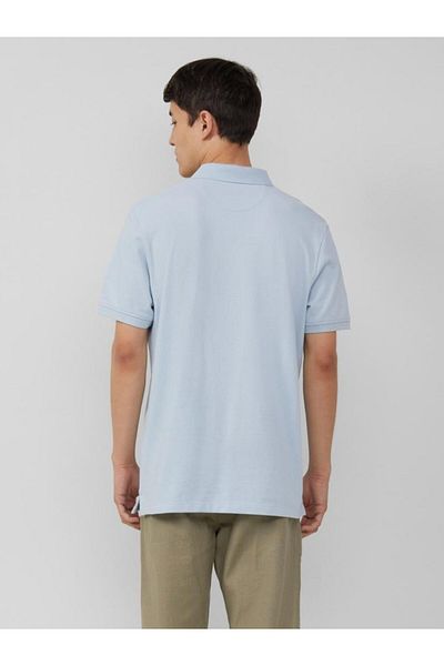 s.Oliver Tricou polo bărbătesc, croială regulată din bumbac, albastru deschis, mărimea M