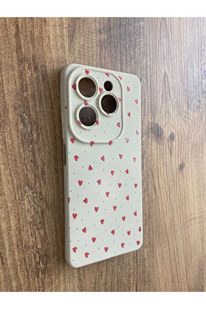 Newon Tecno Spark 20 Pro Heart Printed Inside Velvet Silicone Phone Case Cover